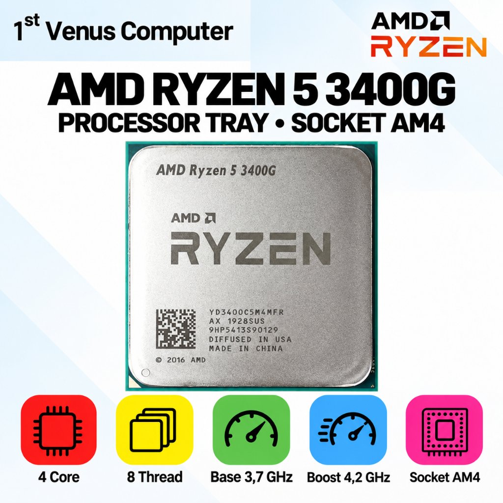 AMD PROCESSOR RYZEN 5 3400G TRAY / PRO32-AMD