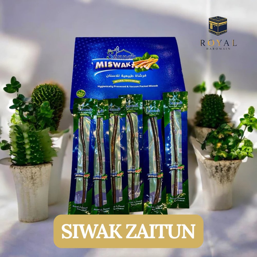 Siwak Zaitun Hitam Asli Original 100 Rasulullah Kayu Miswak Arab Penghilang Bau Mulut Premium