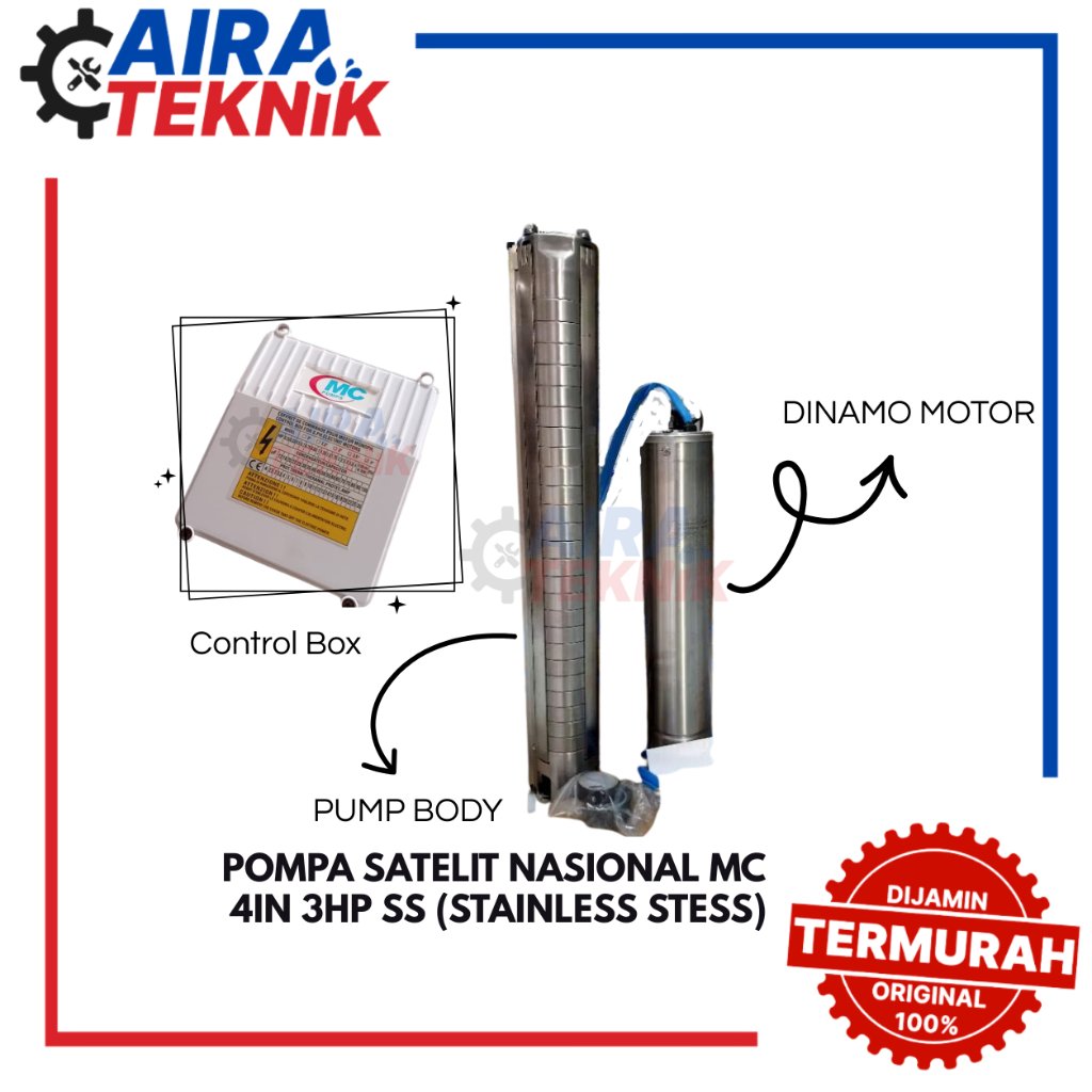 [POMPA SATELIT] MC PUMP 4in 3HP SS [ 4SPM 5-25 3HP (STAINLESS) ]