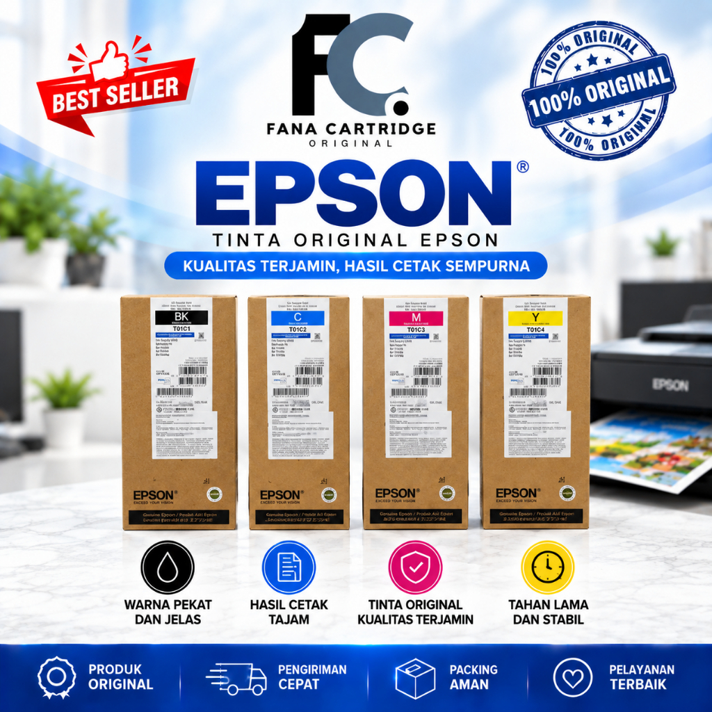Tinta EPSON T01C Standard Tinta printer Epson WF C579R 579R