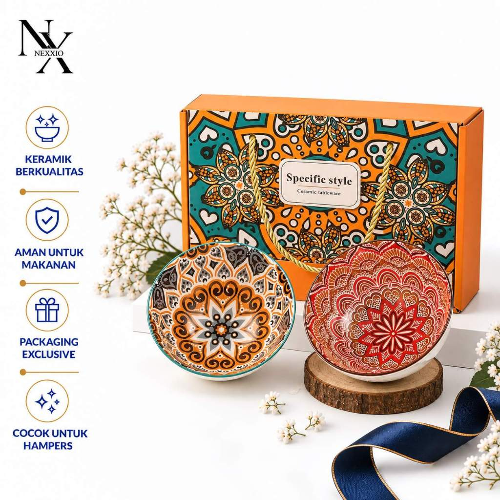 Nexxio Hampers Mangkok Set Premium Bowl / Set Mangkok Hadiah Premium Pernikahan / Gift Set Mangkok P