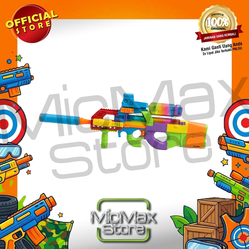 Mainan Anak Water Gel Blaster GRM DD 939 P90 P 90 Water Jelly Toys Orange