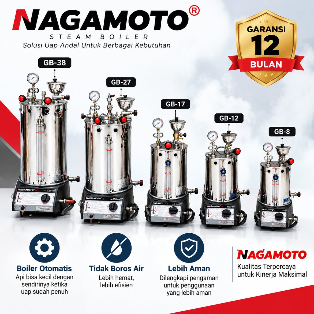 NAGAMOTO Boiler Nagamoto / Boiler Otomatis Setrika Uap Laundry
