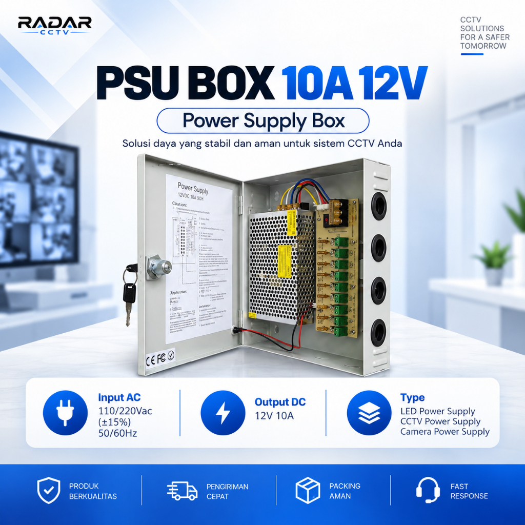 PSU Box 10A 12V / Switching Power Supply Box 10 Ampere