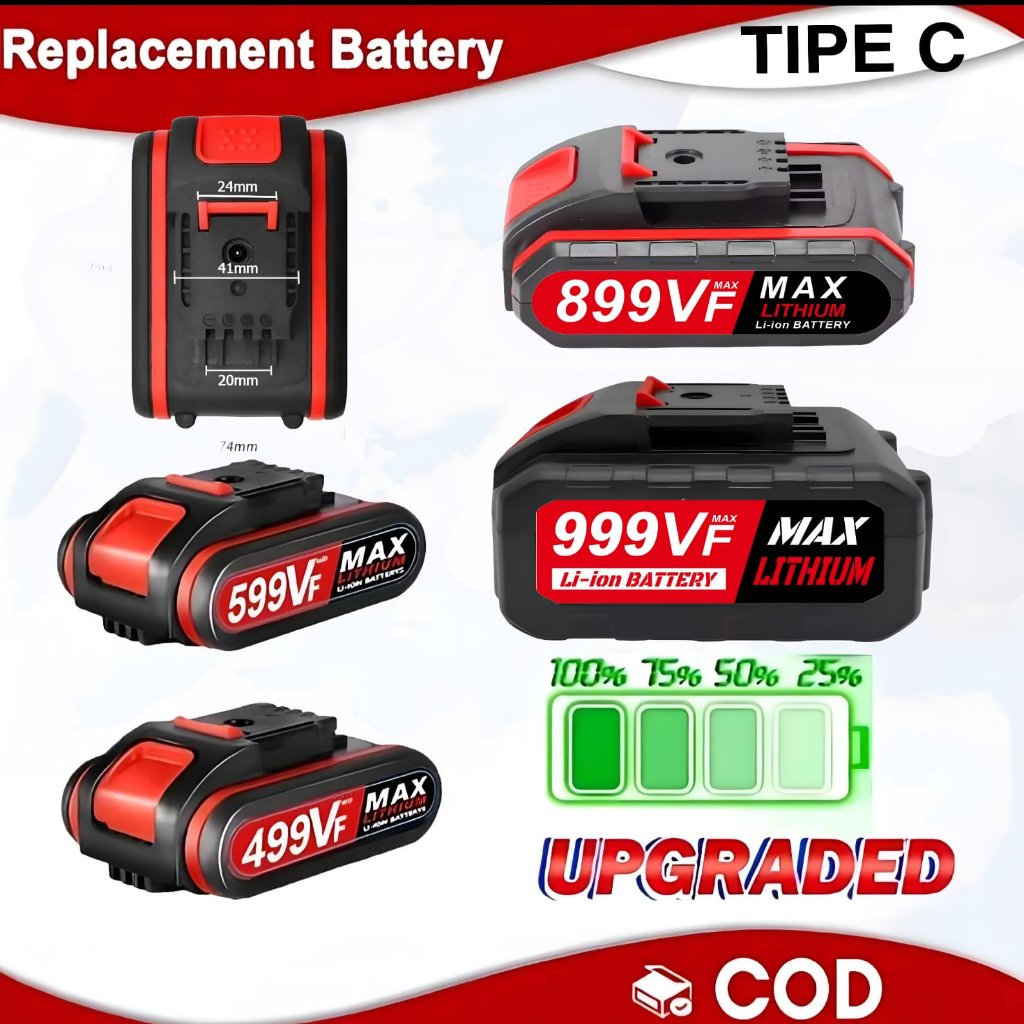 BATERAI BOR CORDLESS 48Vf 98VF 199VF  499VF 899VF BATERAI BOR BONGKYO TOOLKING DLL