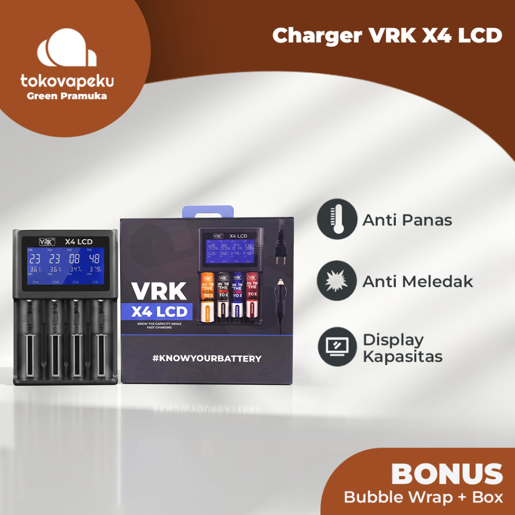 VRK X4 LCD CHARGER 4 SLOT by PREVA X VRK