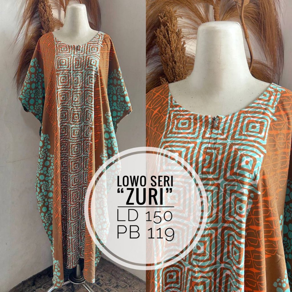 LD 150 Daster Lowo Batik Cap Pekalongan Kalong Busui Jumbo All Size Rayon Super Adem Premium/Daster 