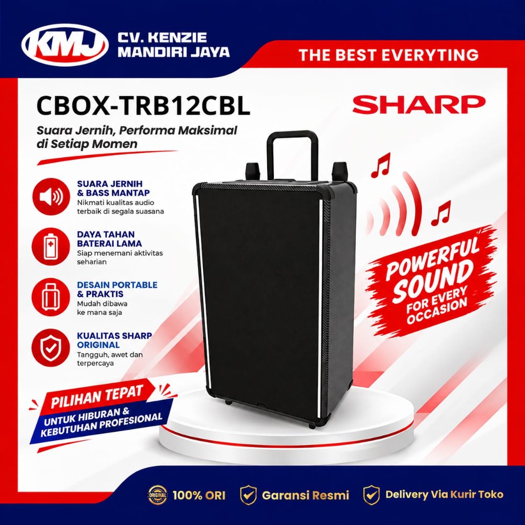 SHARP SPEAKER  CBOX-TRB12CBL