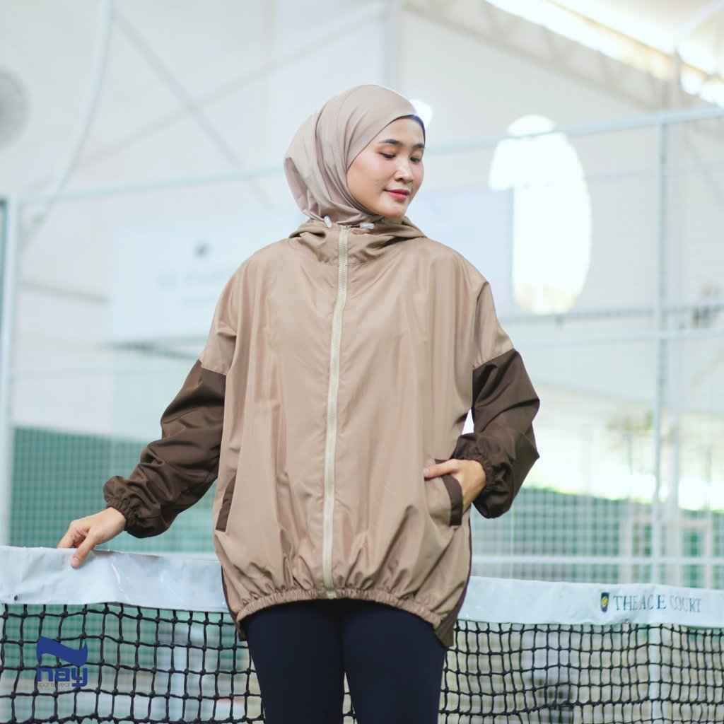 Jacket Olahraga Wanita Parasut Oversized - Heera Jacket
