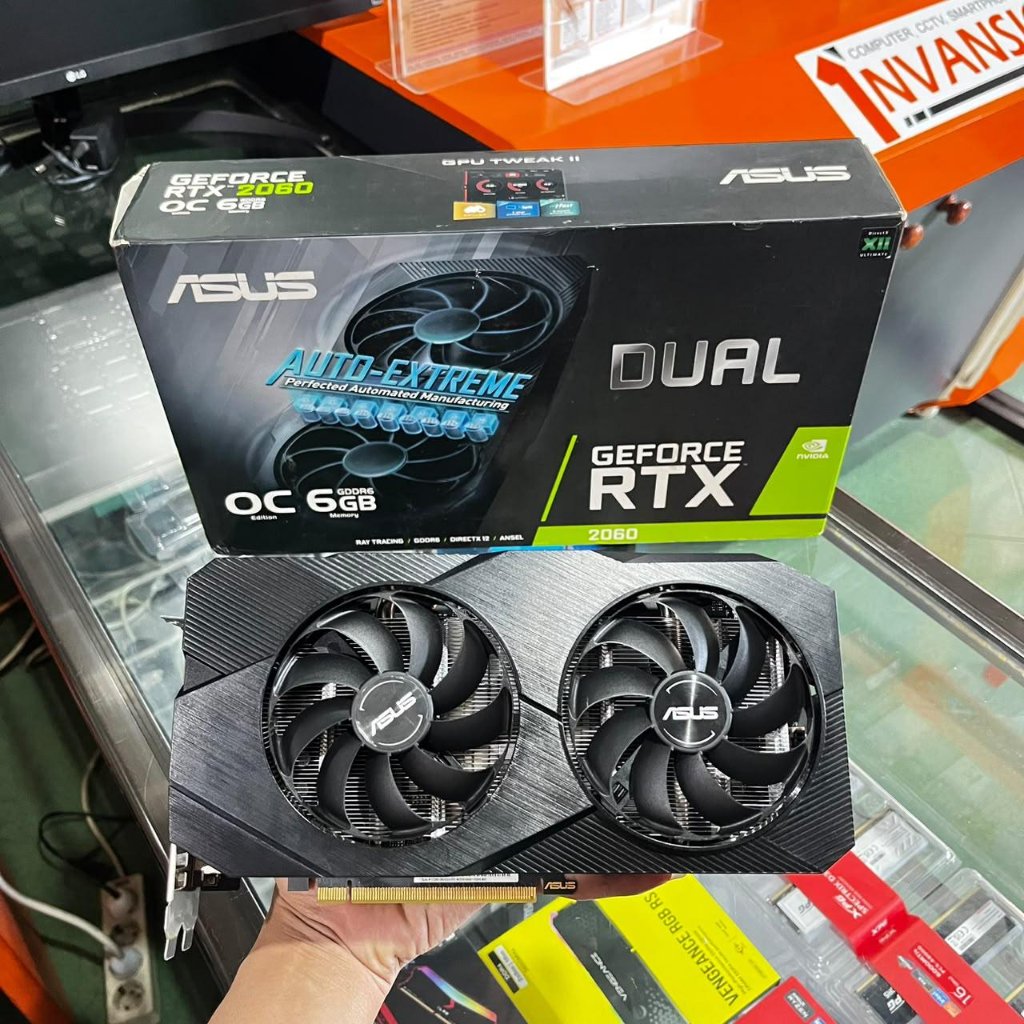 VGA ASUS DUAL RTX 2060 O6G EVO 6GB DDR6 192BIT