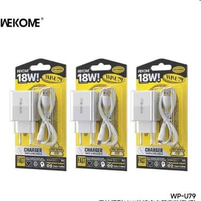 [ Charger Type C 18W ] Wekome Charger Raython 18Watt WP-U79 USB Type-C