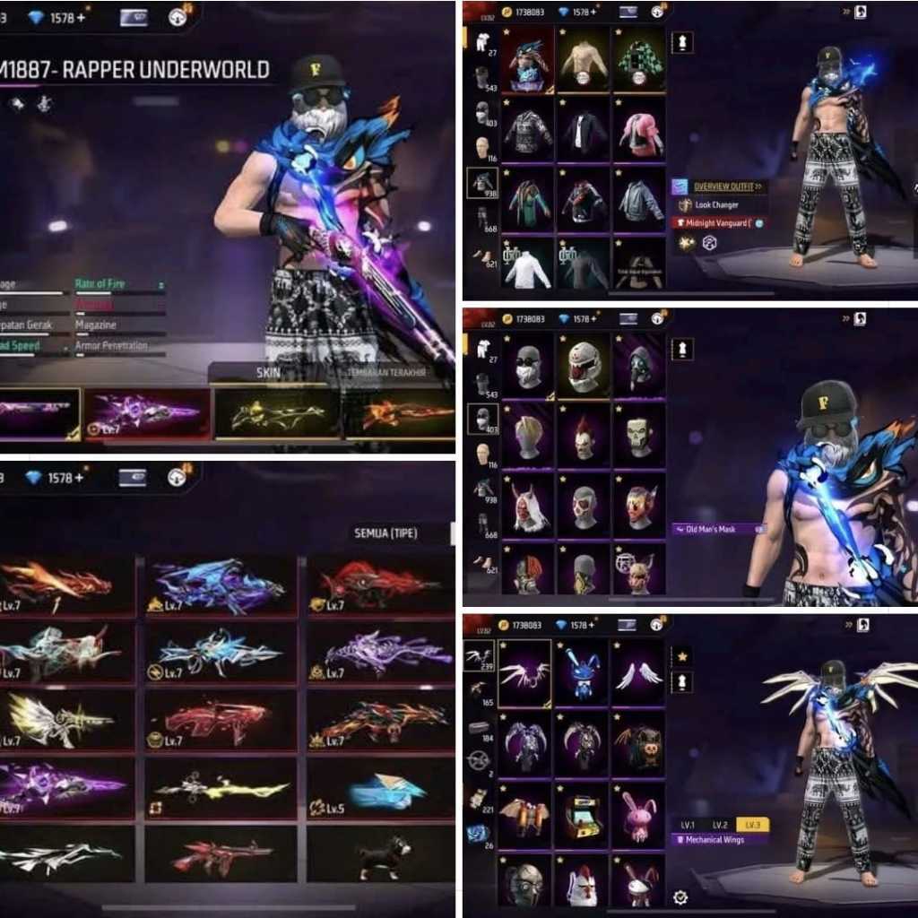 jual akun Free Fire Sultan murah 20k amanah dijamin mantap
