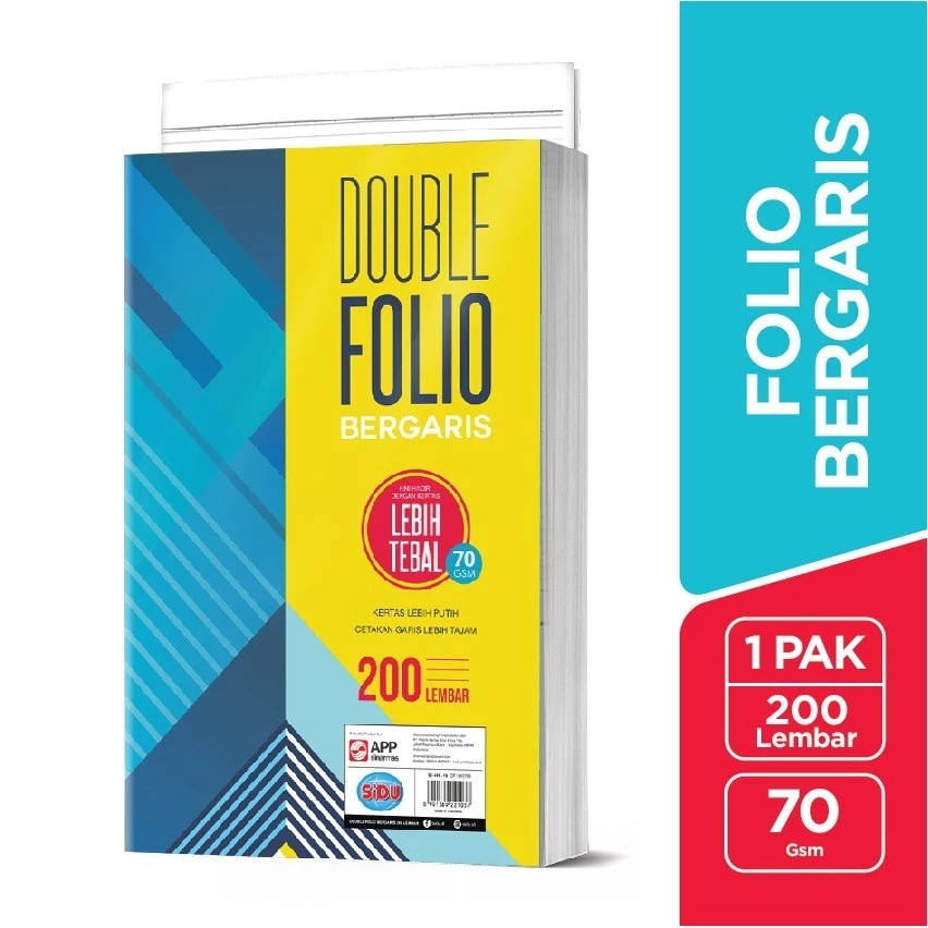 Sidu - Buku Folio Garis / Double Folio garis / Sidu Bergaris Isi 200 Lembar