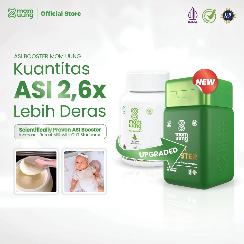 Mom Uung ASI Booster 60 Kapsul - ASI 2,6x Lebih Deras dan Berkualitas - Pelancar ASI