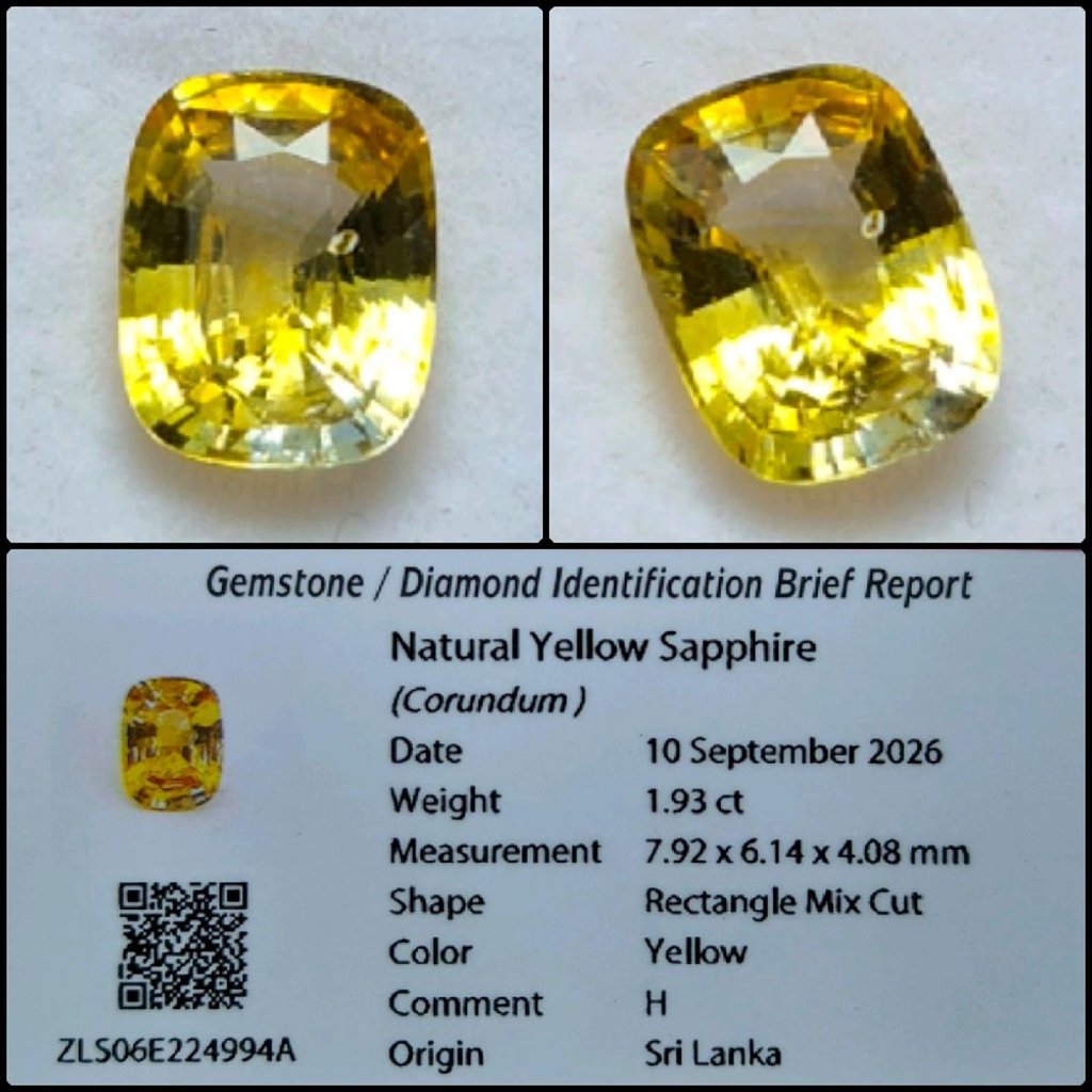 Natural Yellow Sapphire Srilanka Crystal Clean Good Luster Gems Batu Permata Yakut Kuning Asli