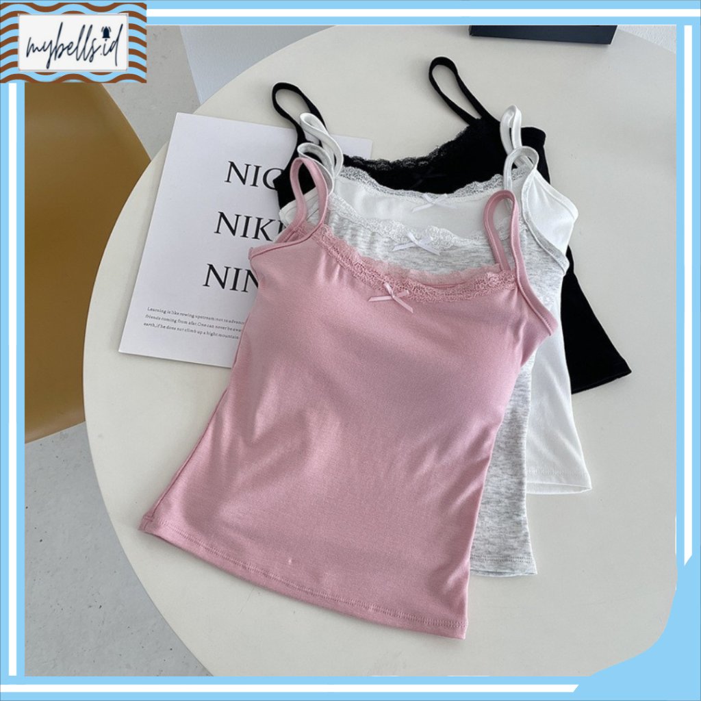 MB BR776 Tank Top Bra Lace Knit Inner Cup Bra Wanita Tanktop Panjang Bra Wanita