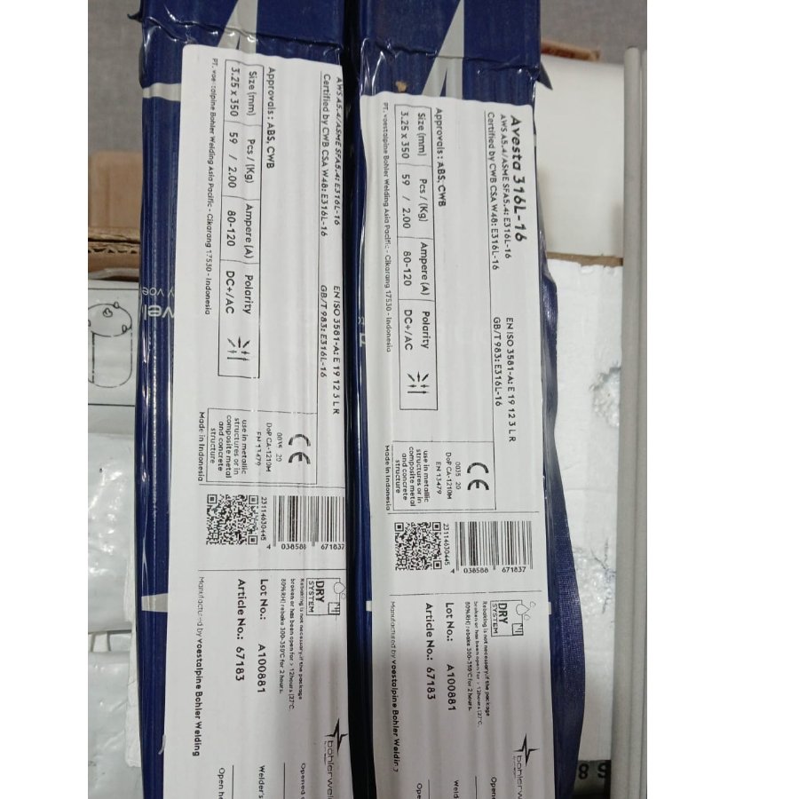Kawat Las Bohler 316L 3,2 (5 KG)