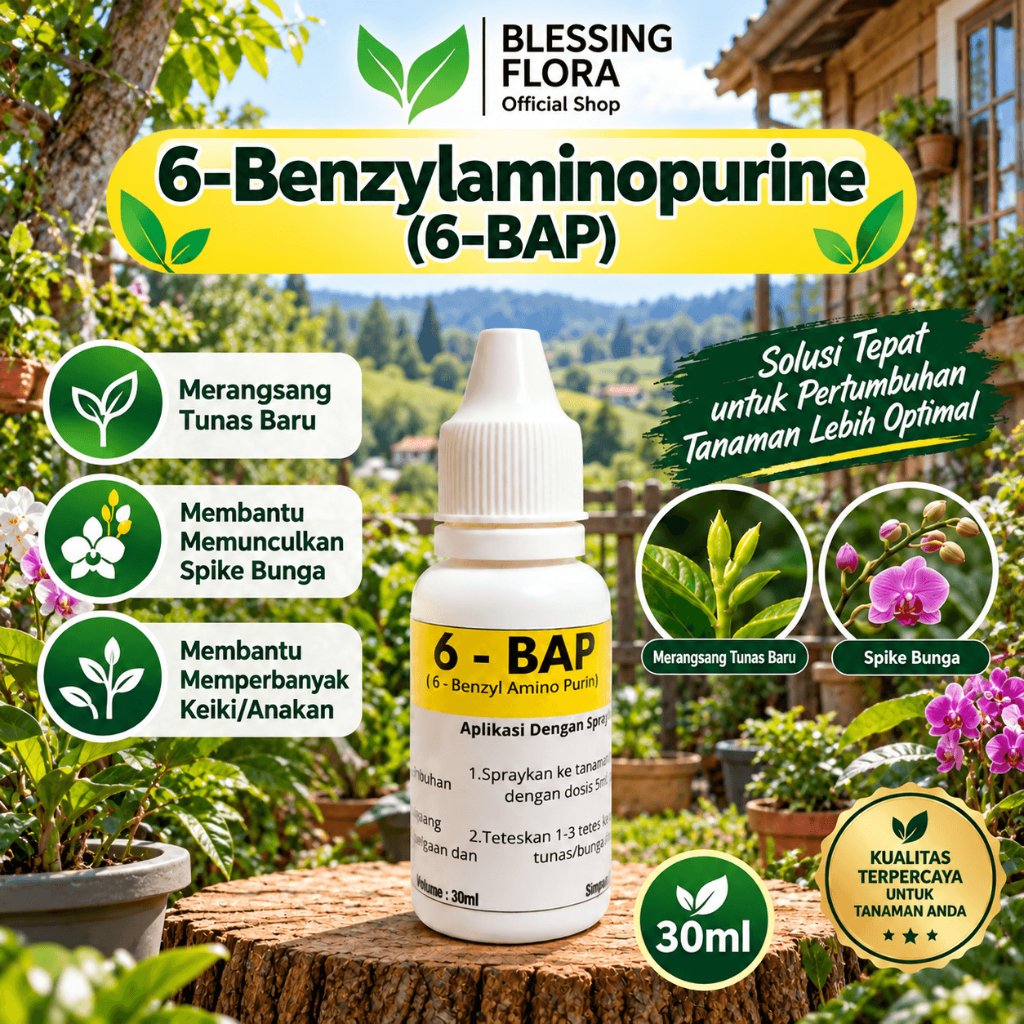 Hormon Tanaman 6-BAP Kuning 30ml Perangsang Tunas Tanaman ZPT Hormon Pertumbuhan Tanaman