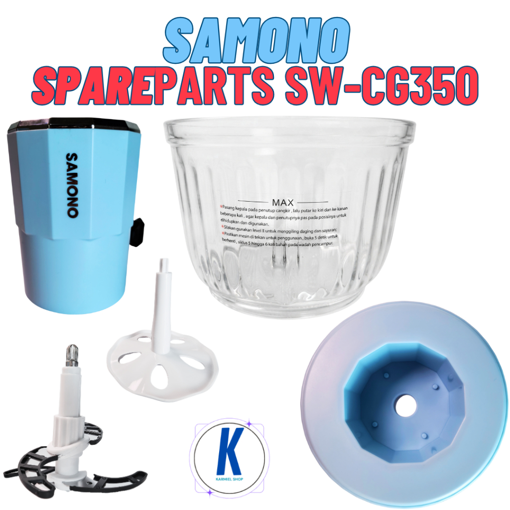 SAMONO Sparepart SW-CG350 Chopper Mesin Pisau Cup Tutup