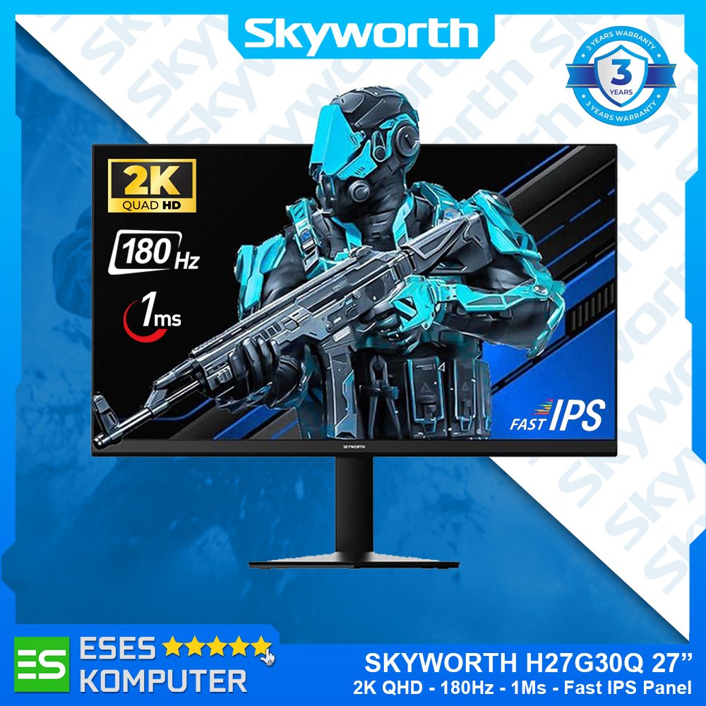 Monitor SKYWORTH H27G30Q 27" 2K QHD 180Hz 1Ms HDR10 99% sRGB