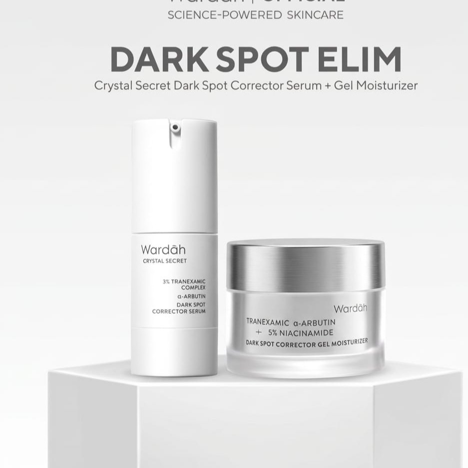 Wardah PAKET 2PCS Dark Spot Serum 20ml | 3% Tranexamix a-Arbutin + Dark Spot Corrector Gel Moisturiz