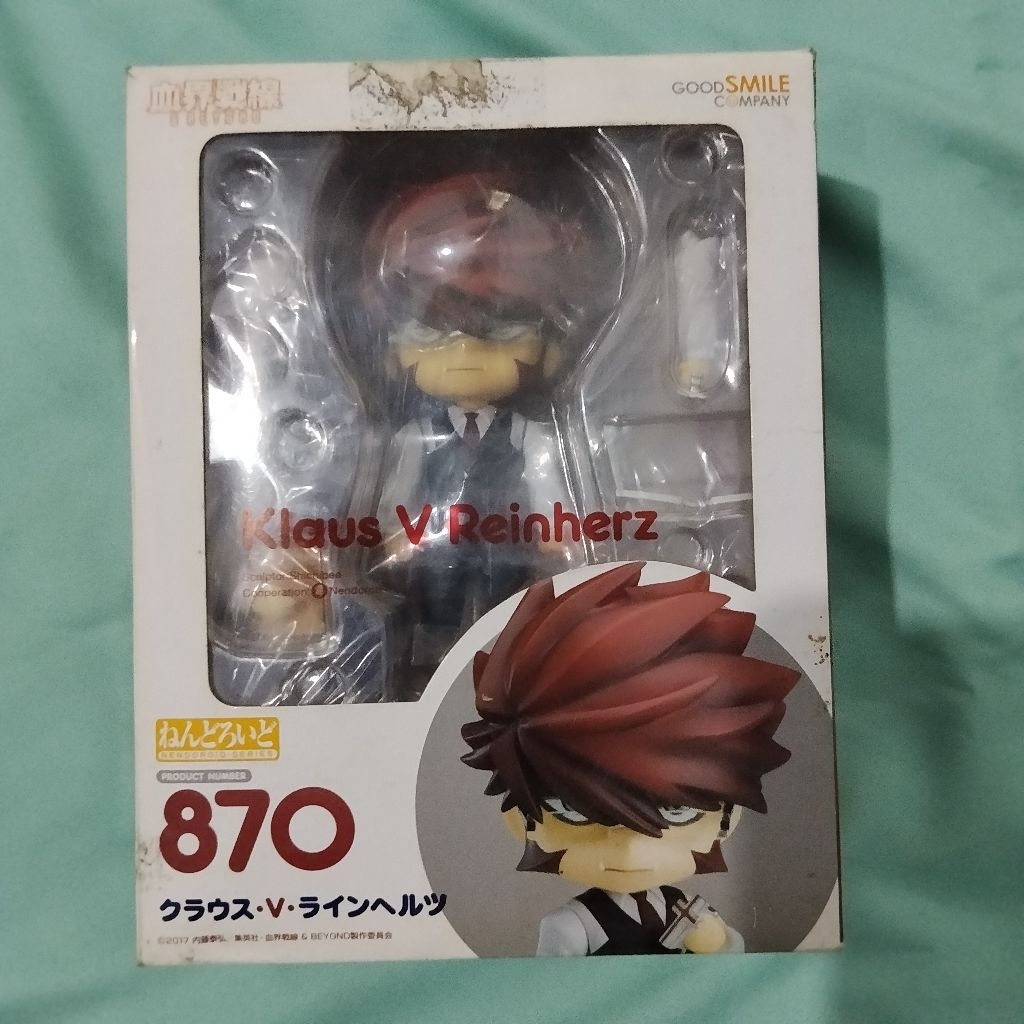 nendoroid 870 Klaus V Reinherz Kekkai Sensen Blood Blockade Battlefront BBB Figurine model ready sto