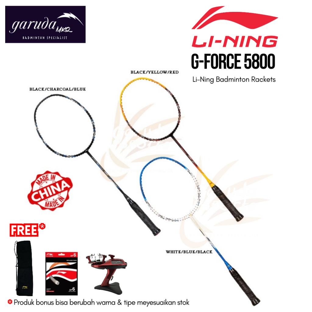 RAKET BADMINTON LINING G-FORCE 5800 SUPERLITE / RAKET BULUTANGKIS / RAKET LINING G FORCE 5800 SUPERL