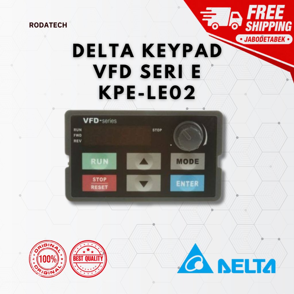 Keypad Inverter DELTA KPE-LE02 for VFD-E Series | Delta Keypad VFD KPE-LE02 Original | Panel Operato