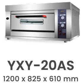 BEKAS BERGARANSI CROWN Oven Gas YXY-20AS 1 Deck 2 Tray SECOND Pemanas Atas Bawah Stainless Steel