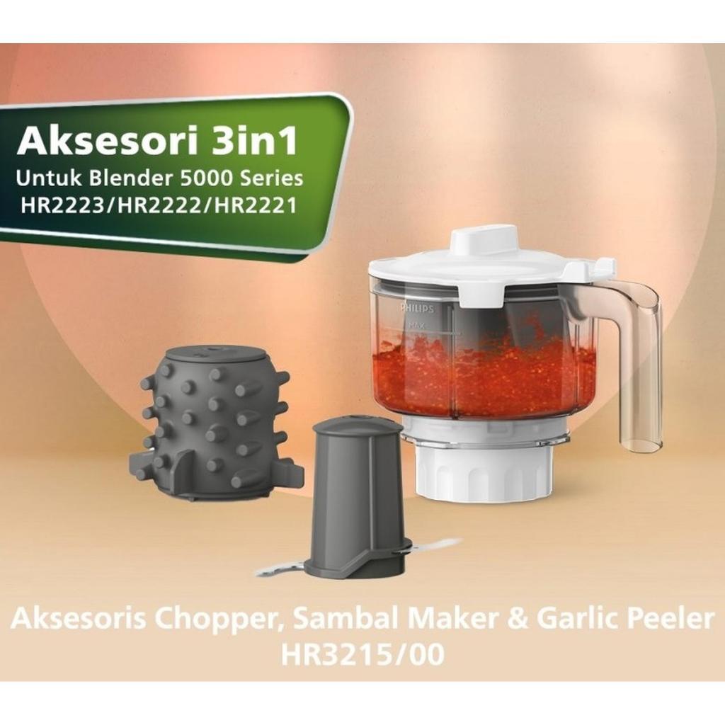 Philips Aksesoris Blender Chopper Sambal Maker Pengupas Bawang HR3215/00