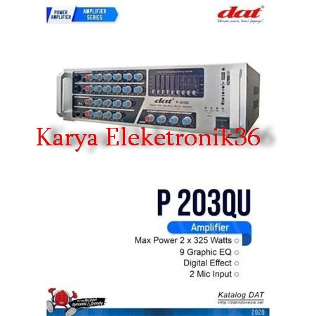 Power Ampli Dat P203 EQ Original Amplifier P203qu Equalizer P 203qu