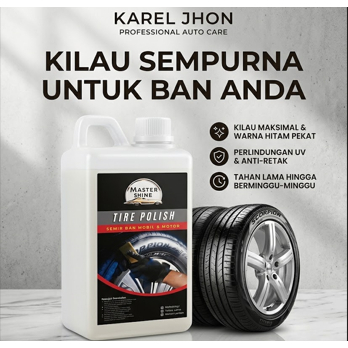 Semir Ban 1 Liter Master Shine | Pengkilap Ban Mobil & Motor | Cairan Semir Ban