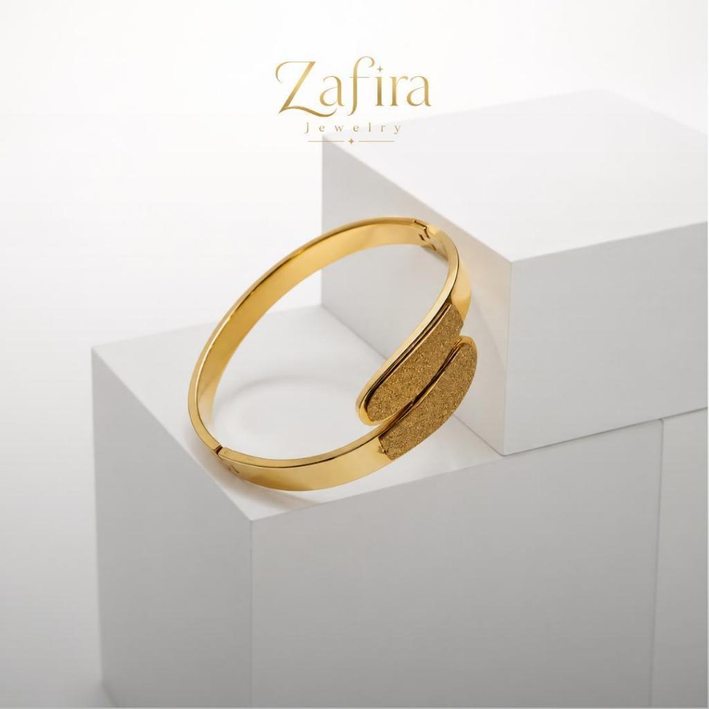 ZAFIRA - (BELI 1 GRATIS 1 ANTING) Sarah Perhiasan Aksesoris Gelang Bangle Anti Karat | Gelang Tangan