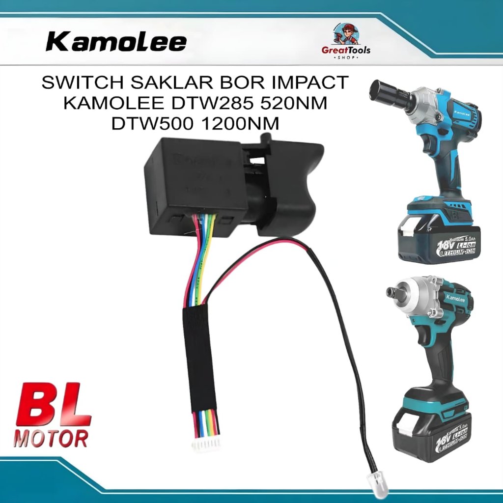 SAKLAR IMPACT WRENCH KAMOLEE DTW50 1200NM  DTW285 520NM SWITCH TRIGGER IMPACT WRENCH BRUSHLESS