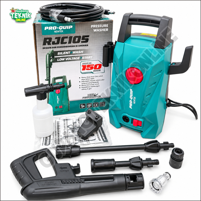 Jet Cleaner PROQUIP RJC105 / Alat Mesin Cuci Motor Mobil RJC 105 - High Pressure Washer PRO QUIP RJC