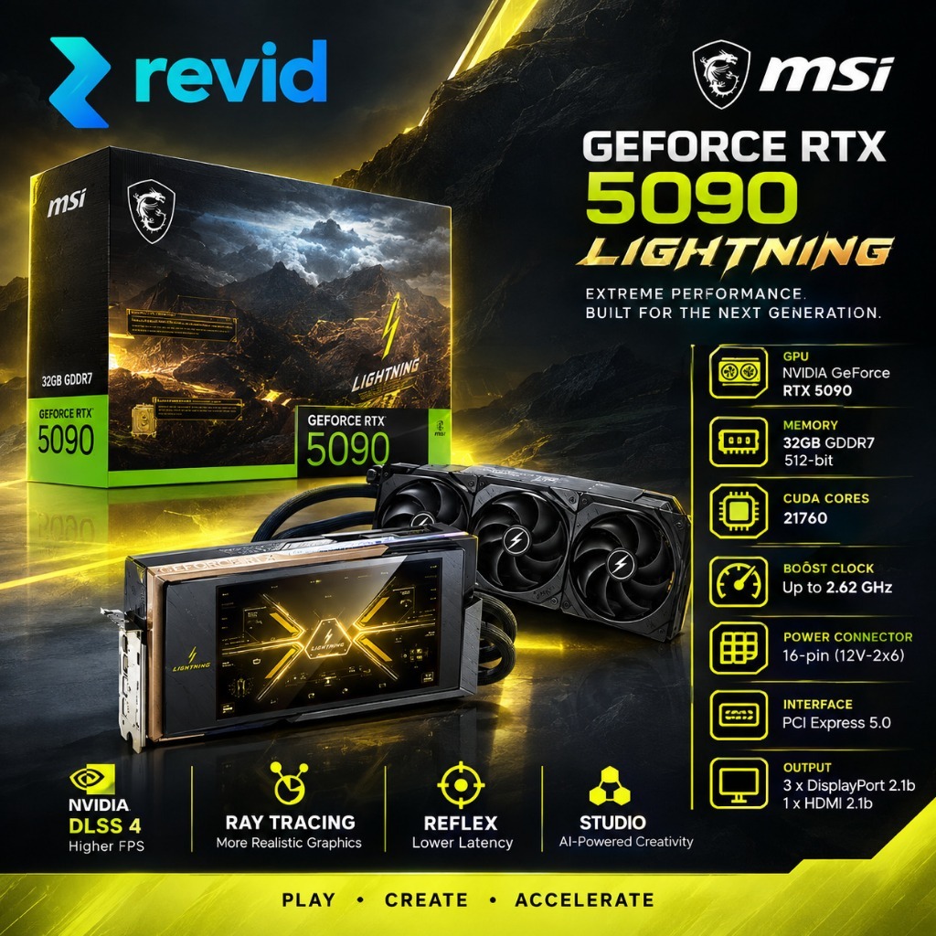 VGA MSI RTX 5090 32G LIGHTNING Z
