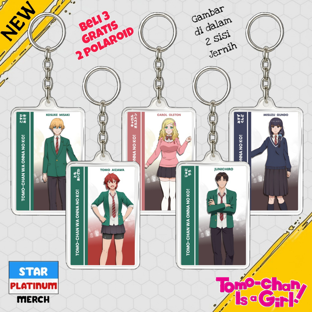 Gantungan Kunci Tomo Chan wa Onna No Ko - Keychain Tomo Chan is a Girl - Ganci Anime - Gantungan Kun