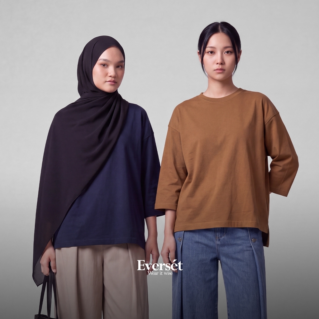 Akari Tshirt Oversize High-Low Premium | Atasan Wanita Cotton 24s