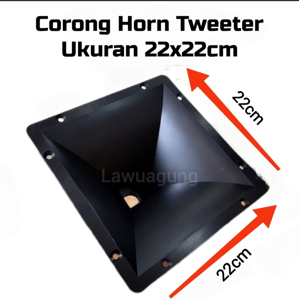 Corong horn tweeter plastik ukuran 22x22cm / corong tweeter plastik tebal