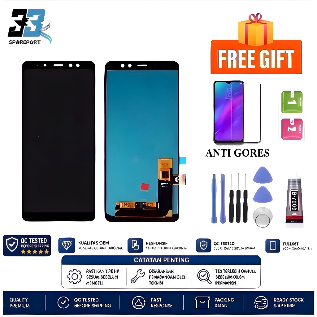 LCD FULLSET SAMSUNG A730 / A8 PLUS (2018) ORI LCD TOUCHSCREEN