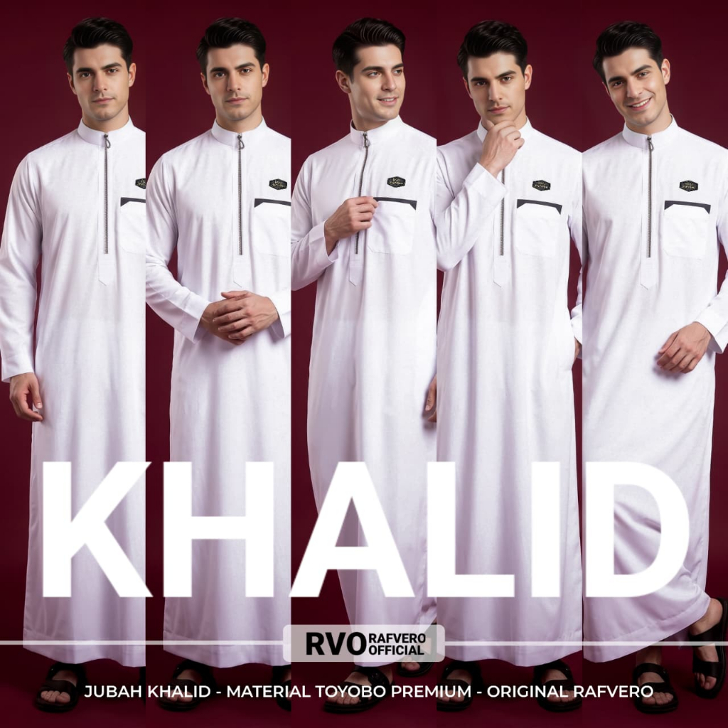 Gamis Pria Jubah Muslim Khalid Original Rafvero