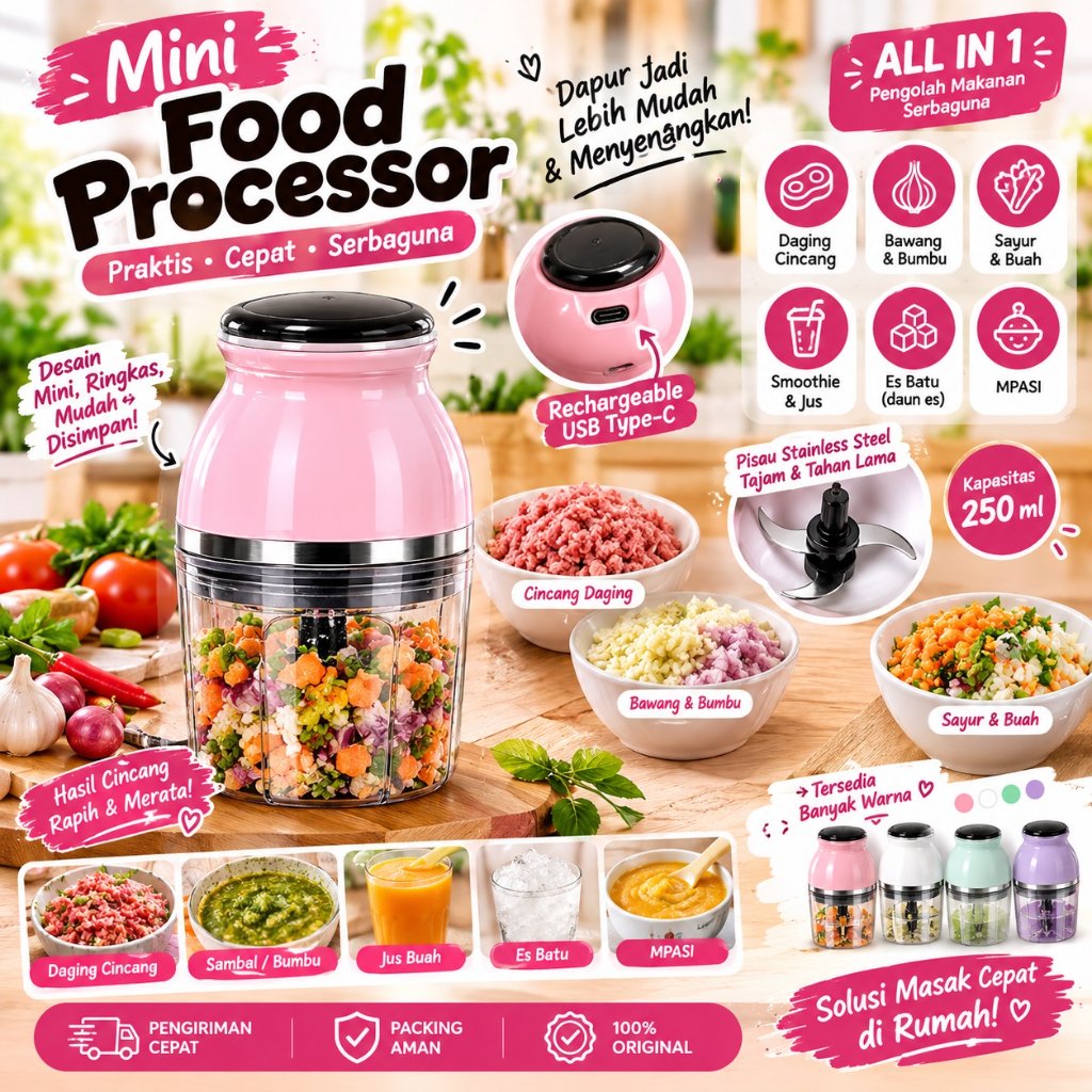 FOOD CHOOPER ORIGINAL / CHOPPER KAPSUL / BLENDER DAGING