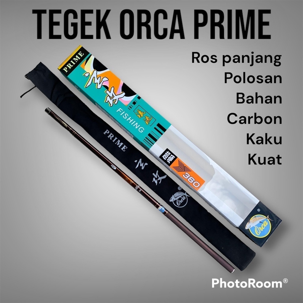 Joran Tegek Orca Prime Ros Panjang Kaku Ringan tanpa box mika - 360