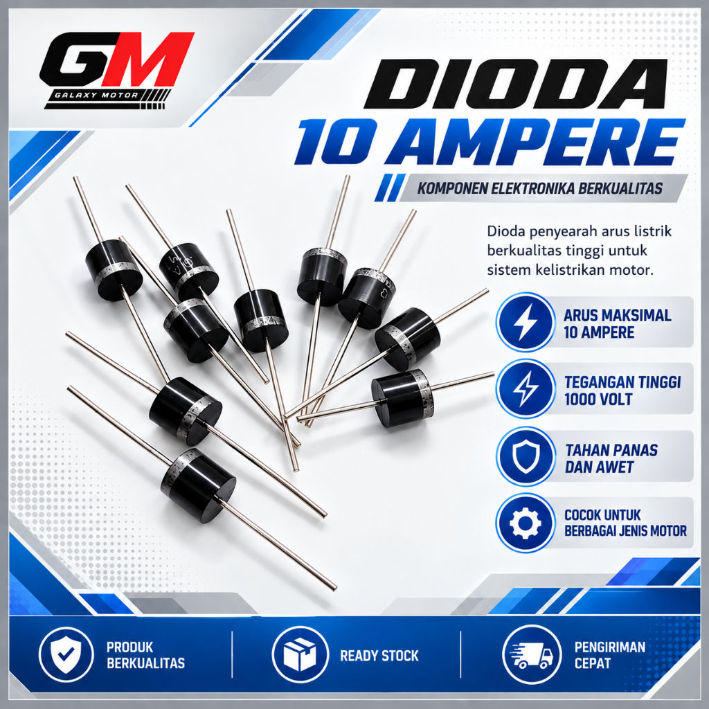 DIODA ORIGINAL 10A 10AMPER DIODA 10A RECTIFIER AMPERE 100 VOLT / 5 PCS 10 PCS