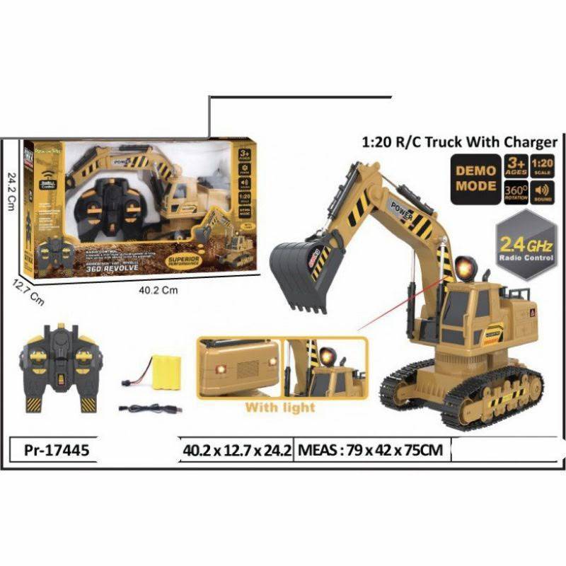 (BISA COD) RC BEKO COKLAT UKURAN JUMBO  Mainan Alat Berat RC Excavator Beko Besar - Truk Remot Kontr