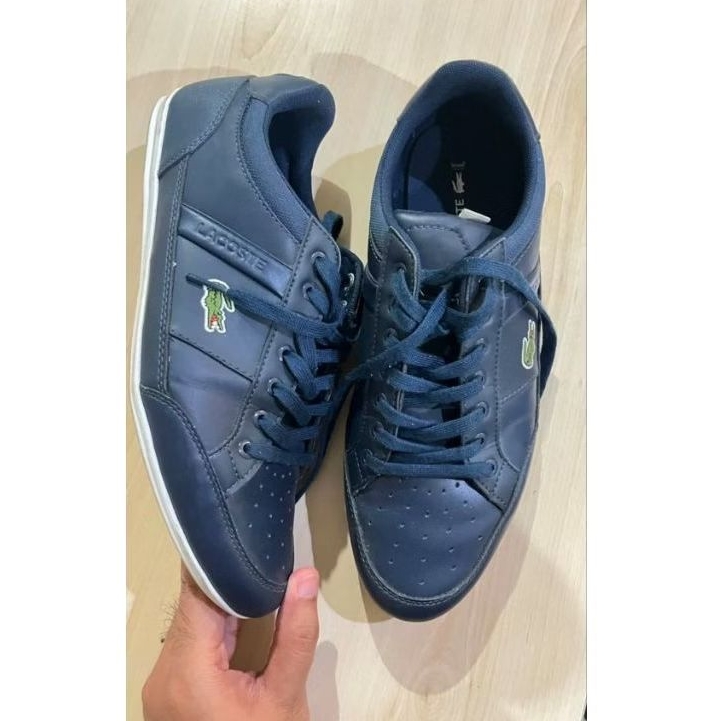 Sepatu Lacoste Pria Chaymon Original Second - Navy Blue Elegan