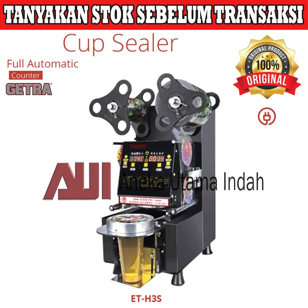 Getra ET-H3S & ET-H3 Full Automatic Cup Sealer / Mesin Penyegel Cup Atau Gelas Plastik Otomatis Samp