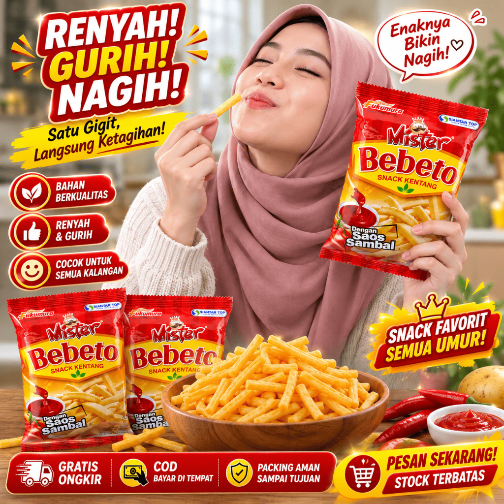 MISTER BEBETO SIANTAR TOP | CEMILAN SNACK RENYAH & GURIH