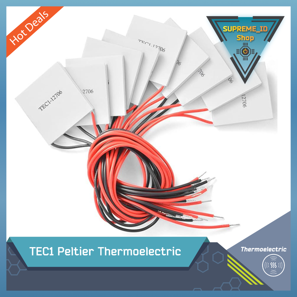 Peltier ThermoElectric Cooling Ceramic Heatsink (12V | 40x40mm) - Keramik Pendingin Cooler / Thermod