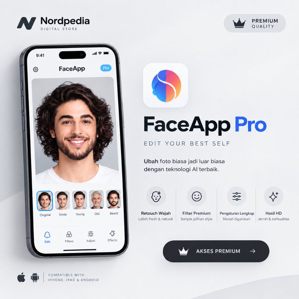 [ PREMIUM ] FaceApp Pro Weekly Premium Original - Support iOS & Android [Proses Cepat]